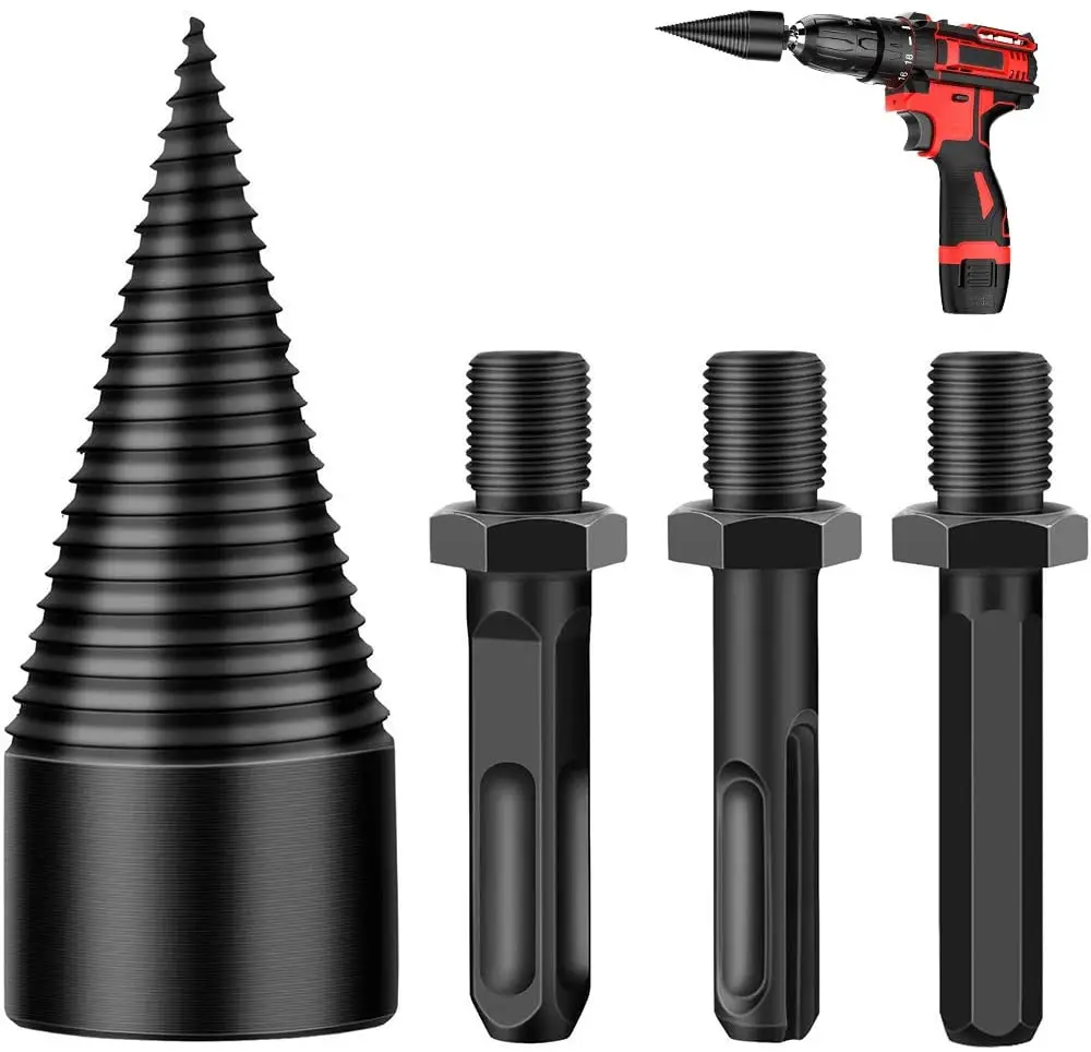 Wood Splitter Drill Bit 3Pcs Firewood Drill Bit Wood Splitter, Removable Log Splitter Drill Bit Firewood Kindling Splitter Screw
Wood Splitter Drill Bit 3Pcs Firewood Drill Bit Wood Splitter, Removable Log Splitter Drill Bit Firewood Kindling Splitter Screw