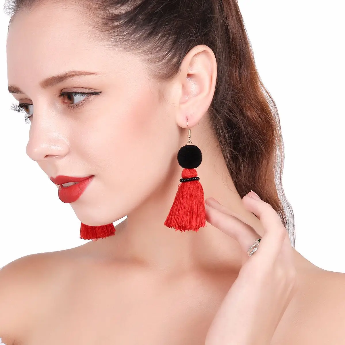 Fashion Hanfan Street clapping Earrings sexy Chinese red tassel handmade earrings b0624
Fashion Hanfan Street clapping Earrings sexy Chinese red tassel handmade earrings b0624