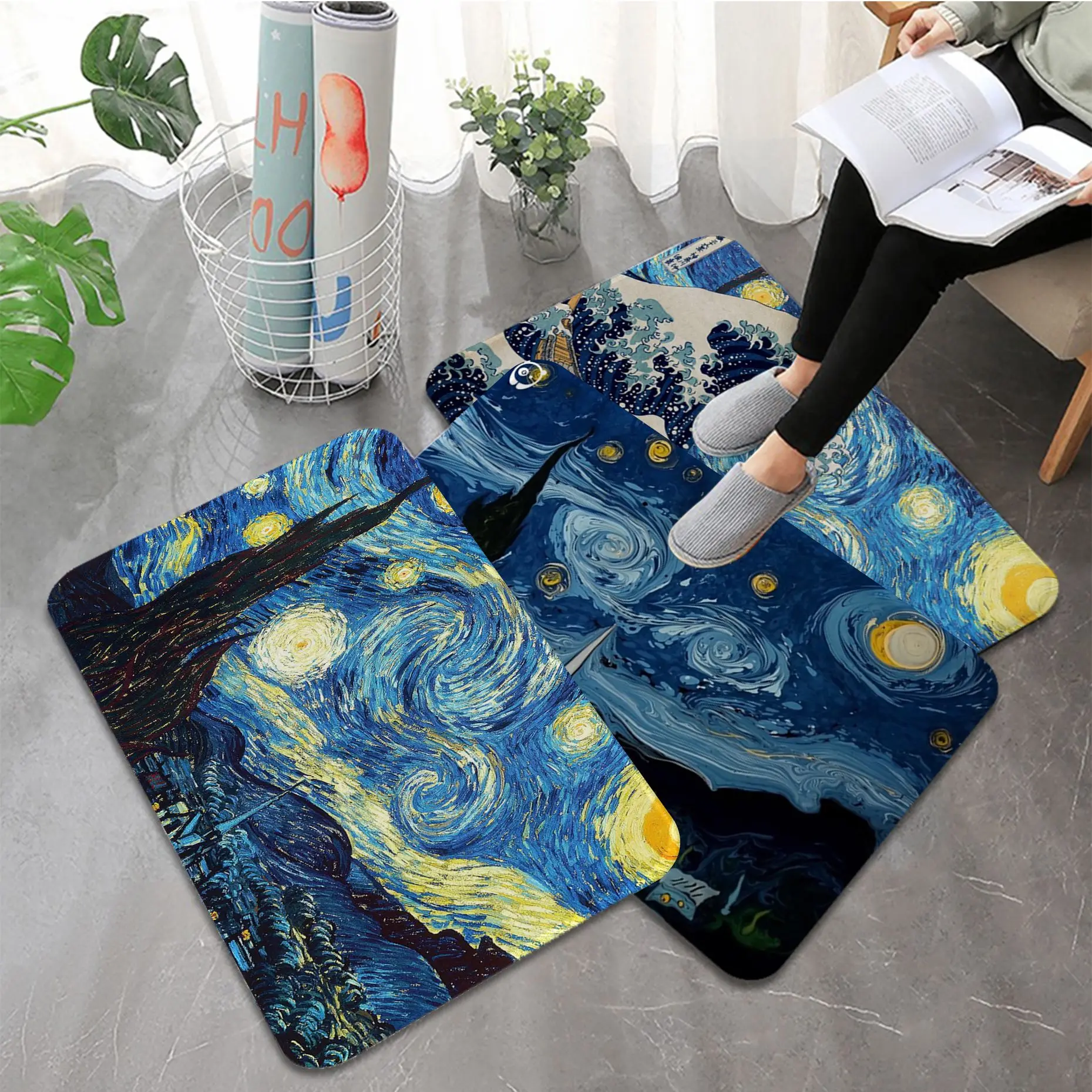 Starry Sky Van Gogh Flower Floor Mat Bathroom Mat Kids Room Bedroom Decoration Balcony Anti-Slip Doormat Living Room Welcome Rug
Starry Sky Van Gogh Flower Floor Mat Bathroom Mat Kids Room Bedroom Decoration Balcony Anti-Slip Doormat Living Room Welcome Rug