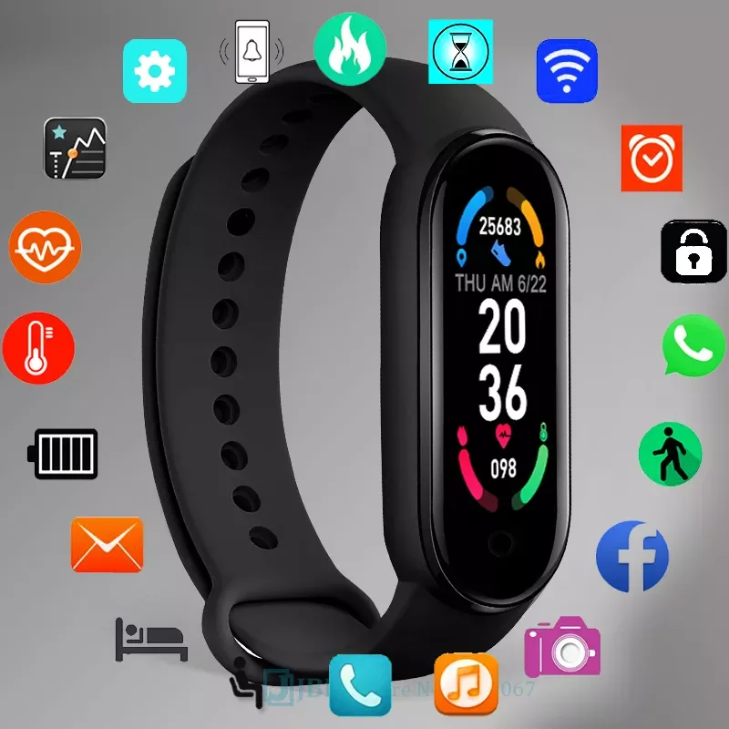 M6 Smart Bracelet Smartband Smart Watch Men Blood Pressure Heart Rate Fitness Traker Waterproof Smart Band Women Smartwatch
M6 Smart Bracelet Smartband Smart Watch Men Blood Pressure Heart Rate Fitness Traker Waterproof Smart Band Women Smartwatch