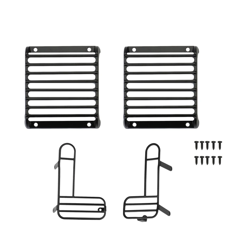 4Pcs Metal Front and Rear Lampshade Lamp Guards Protection Cover for 1/10 RC Crawler Car Traxxas TRX-4 TRX4 Defender
4Pcs Metal Front and Rear Lampshade Lamp Guards Protection Cover for 1/10 RC Crawler Car Traxxas TRX-4 TRX4 Defender