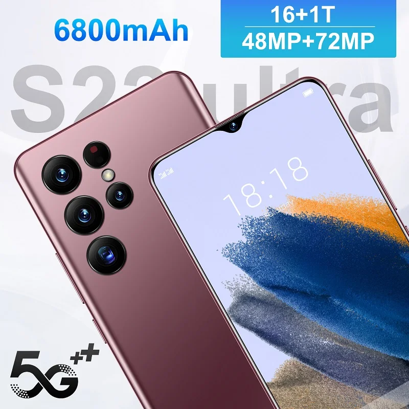 S22 Ultra Global Version 5G Network 7.3inch Smartphone 16GB+1TB 48MP+72MP HD Camera S22 Ultra Mobile Phones Android 12 Telefonos
S22 Ultra Global Version 5G Network 7.3inch Smartphone 16GB+1TB 48MP+72MP HD Camera S22 Ultra Mobile Phones Android 12 Telefonos