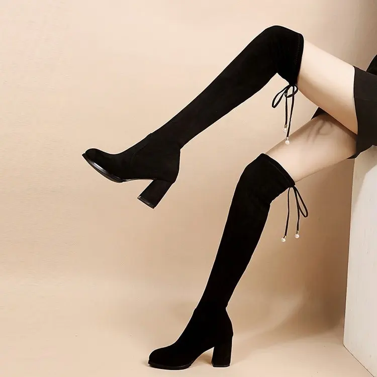 Stretch Fabric Sock Boots Women Sexy Pointy Toe Pump Over-the-Knee Heel 3/6/8cm New Thigh High Pointed Toe Woman Boot Heel Shoe
Stretch Fabric Sock Boots Women Sexy Pointy Toe Pump Over-the-Knee Heel 3/6/8cm New Thigh High Pointed Toe Woman Boot Heel Shoe
