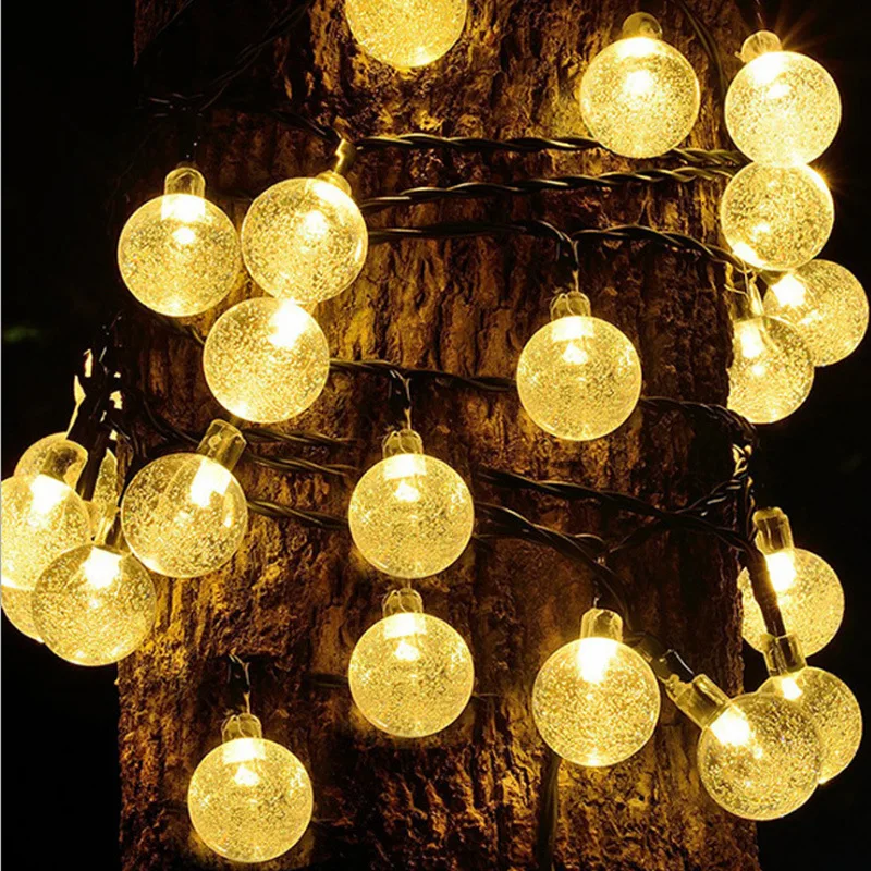 Solar String Lights 20/100 Led Crystal Ball Solar Outdoor Lights Garland Solar Lighting for Garden Patio Outdoor Solar Garland
Solar String Lights 20/100 Led Crystal Ball Solar Outdoor Lights Garland Solar Lighting for Garden Patio Outdoor Solar Garland