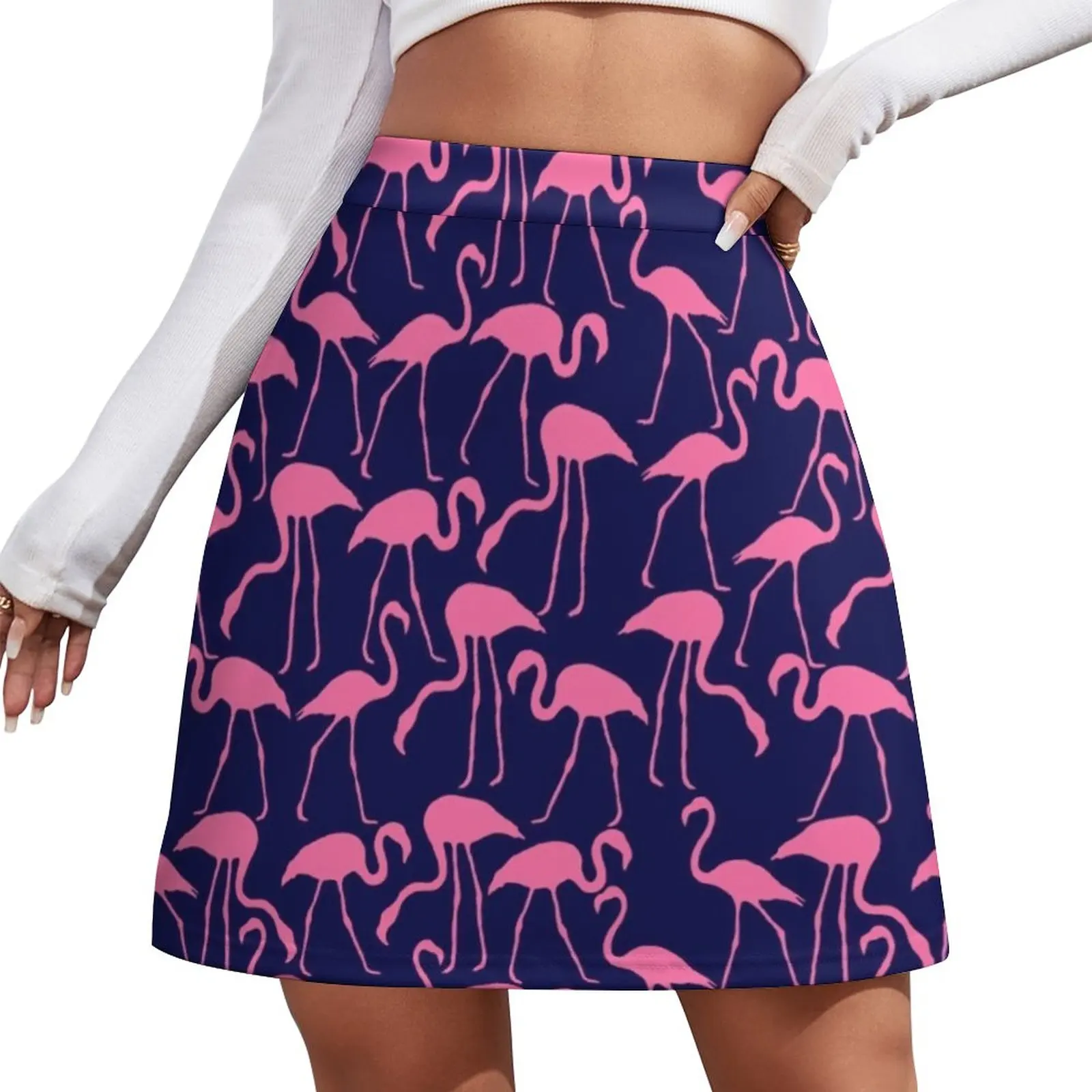 Pink And Navy Flamingo Skirt Summer Animal Print Aesthetic Casual A-line Skirts Kawaii Mini Skirt Women Pattern Big Size Bottoms
Pink And Navy Flamingo Skirt Summer Animal Print Aesthetic Casual A-line Skirts Kawaii Mini Skirt Women Pattern Big Size Bottoms