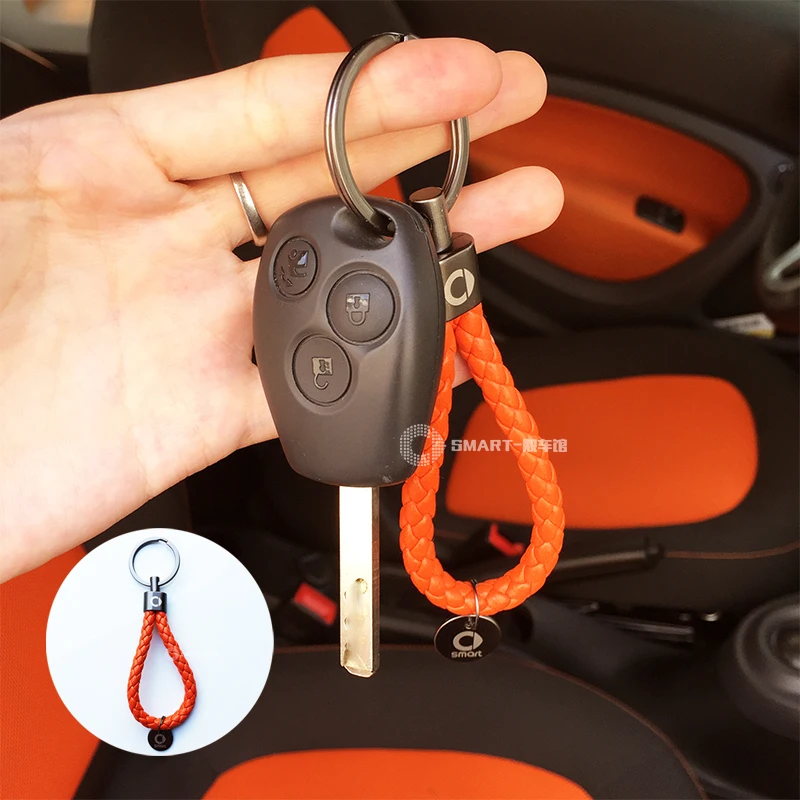 Car keychain Hand-woven Logo Key Chain Key Ring Car Key Ring For Smart Fortwo Forfour 453 451 450 Styling Decorate accessories
Car keychain Hand-woven Logo Key Chain Key Ring Car Key Ring For Smart Fortwo Forfour 453 451 450 Styling Decorate accessories