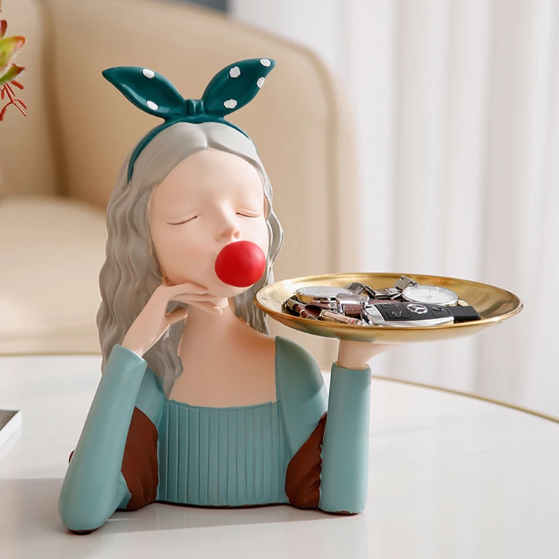 Sculpture Modern Art Decorative Tray Figurines for Interior Girl Model Resin Statue Home Decor Accessories Living Room Decor
Sculpture Modern Art Decorative Tray Figurines for Interior Girl Model Resin Statue Home Decor Accessories Living Room Decor