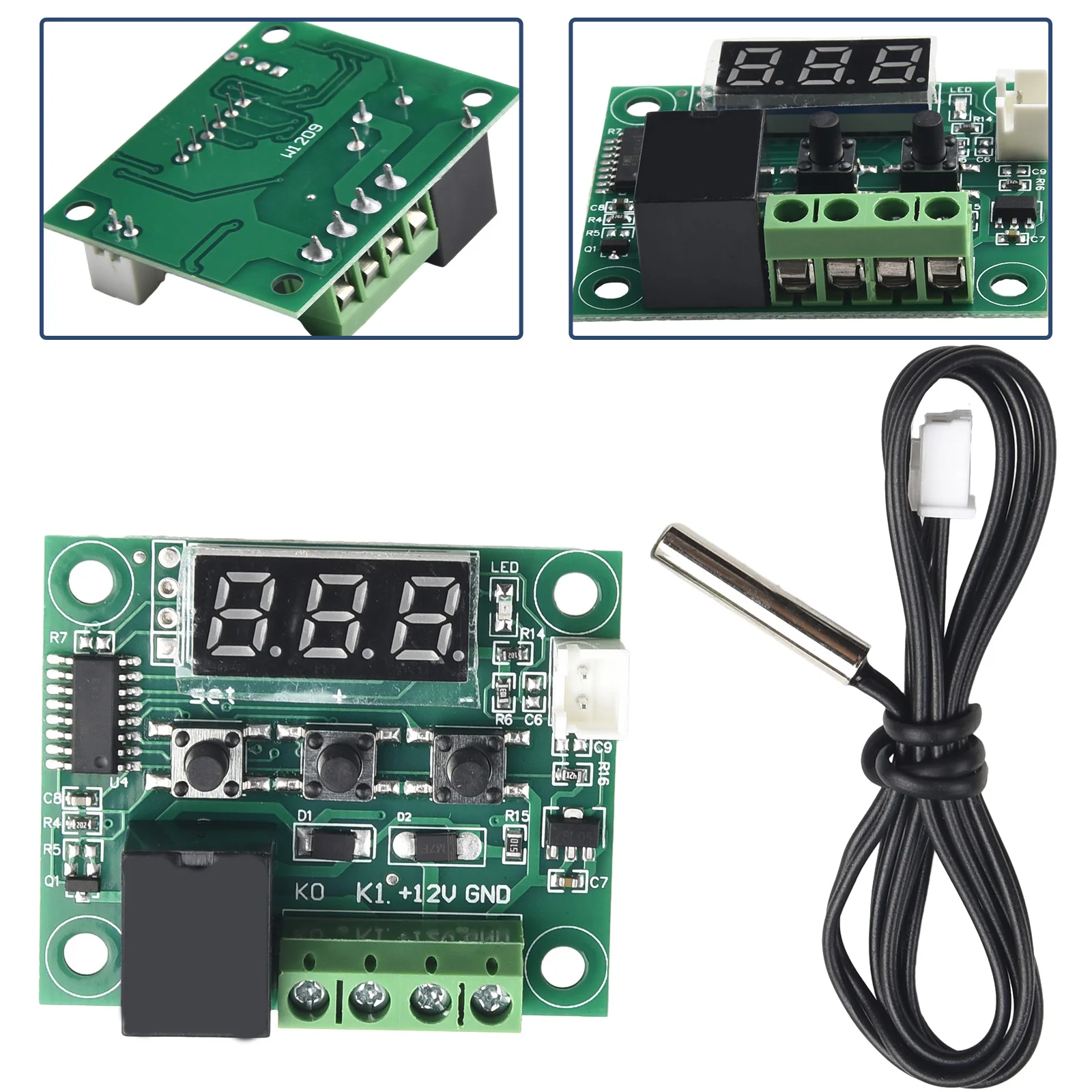Digital Thermostat Temperature Waterproof Sensor -50 To 110° 20A Relay Attract Current ≤ 65mA Digital Thermostat
Digital Thermostat Temperature Waterproof Sensor -50 To 110° 20A Relay Attract Current ≤ 65mA Digital Thermostat