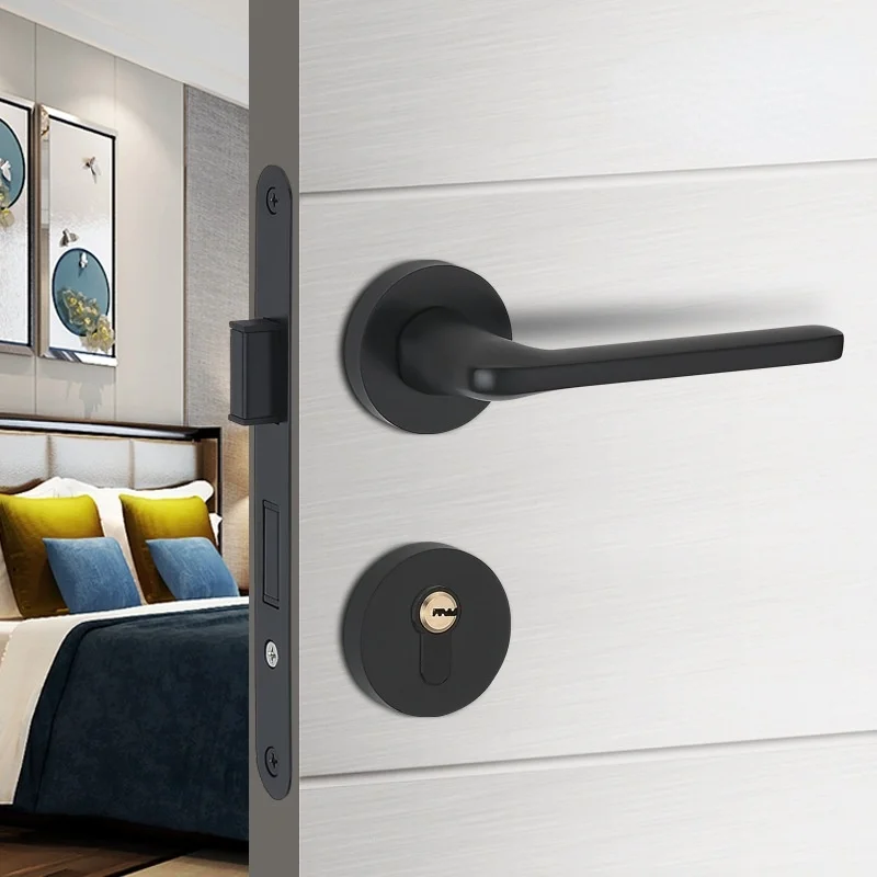 Magnetic Silent Locks Indoor Bedroom Interior Wooden Door Room Door Lock Black Split Lock Zinc Alloy Handle Lock Door Locks
Magnetic Silent Locks Indoor Bedroom Interior Wooden Door Room Door Lock Black Split Lock Zinc Alloy Handle Lock Door Locks
