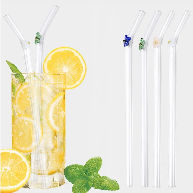 Clear Glass Straws with Flower for Smoothies Cocktails Drinking Straws Healthy Reusable Eco Friendly Straws Drinkware Accessory
Clear Glass Straws with Flower for Smoothies Cocktails Drinking Straws Healthy Reusable Eco Friendly Straws Drinkware Accessory