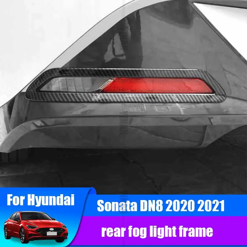 

for Hyundai Sonata DN8 2020 2021 car tail fog lamp decorative frame ABS modified exterior upgrade car accessories