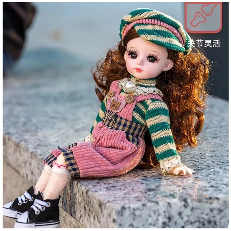 30CM BJD Doll 1/6 Ball Jointed Body Thick Hair 3D Eyes Dress Up With Fashion Clothes Casual Shoes DIY Girl Toys For Kids Gift
30CM BJD Doll 1/6 Ball Jointed Body Thick Hair 3D Eyes Dress Up With Fashion Clothes Casual Shoes DIY Girl Toys For Kids Gift