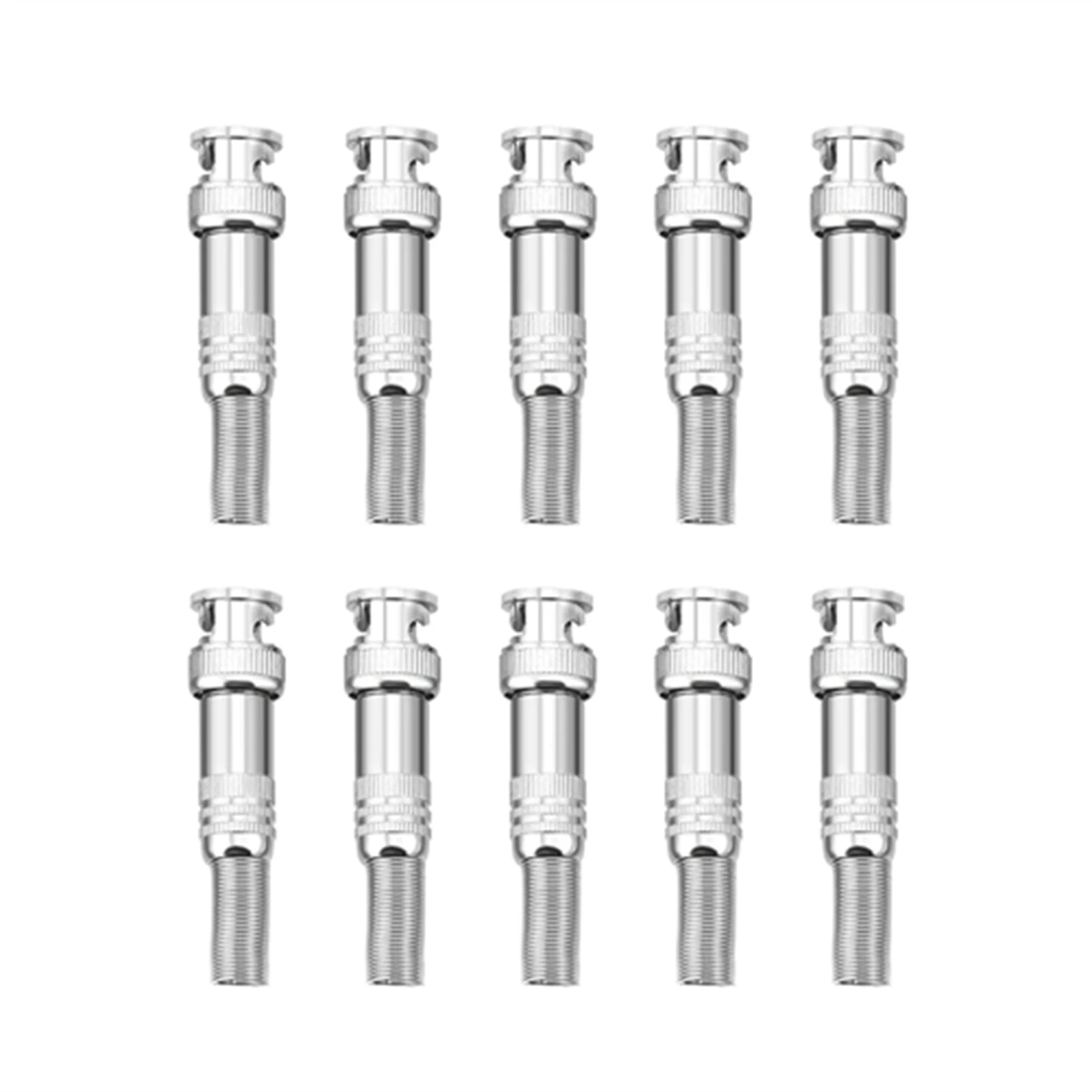 10 Pcs Spring End BNC Male Plug Connector Adapter Screw Type for Coaxial RG59 CCTV Camera
10 Pcs Spring End BNC Male Plug Connector Adapter Screw Type for Coaxial RG59 CCTV Camera