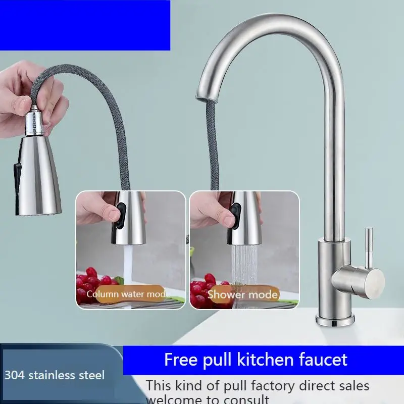 Kitchen Faucet Single Hole Pull Out Spout Kitchen Sink Mixer Tap Stream Sprayer Head Chrome/Black Mixer Tap
Kitchen Faucet Single Hole Pull Out Spout Kitchen Sink Mixer Tap Stream Sprayer Head Chrome/Black Mixer Tap