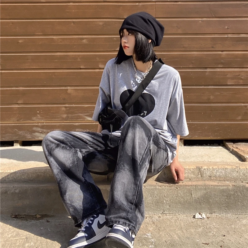 Dark Ink Splash Tie-dye Jeans Men and Women Loose All-match Straight Trousers Wide-leg Daddy Pants Jeans for Women Jeans
Dark Ink Splash Tie-dye Jeans Men and Women Loose All-match Straight Trousers Wide-leg Daddy Pants Jeans for Women Jeans