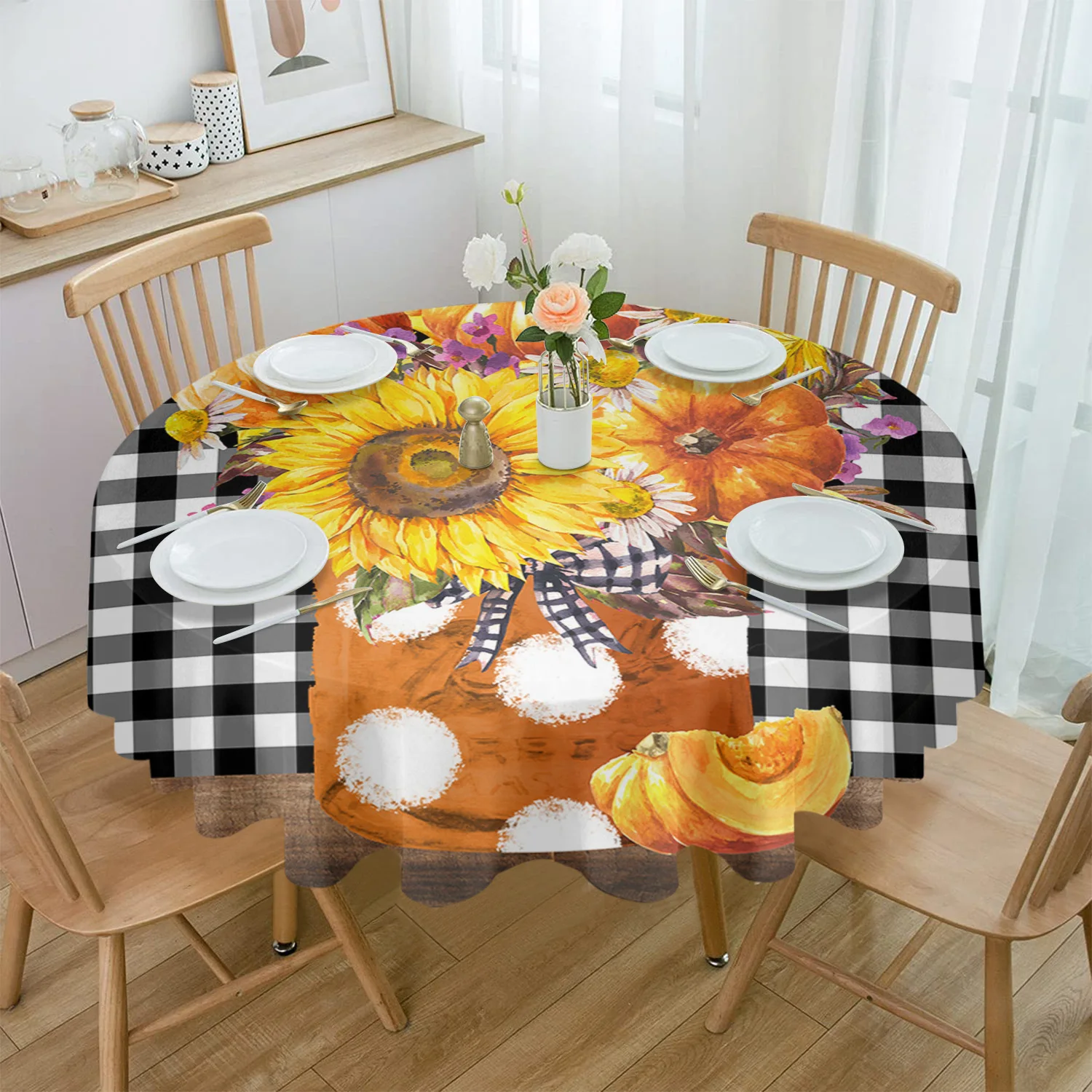 Autumn Sunflower Pumpkin Round Tablecloth Party Kitchen Dinner Table Cover Holiday Decor Tablecloths Coffee Picnic Mat
Autumn Sunflower Pumpkin Round Tablecloth Party Kitchen Dinner Table Cover Holiday Decor Tablecloths Coffee Picnic Mat