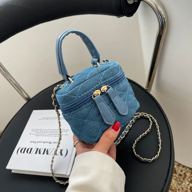 Jean Blue Mini Box Canvas Crossbody Sling Bag Short Handle Women 2022 New Trendy Fashion Kawaii Totes Shoulder Handbag And Purse
Jean Blue Mini Box Canvas Crossbody Sling Bag Short Handle Women 2022 New Trendy Fashion Kawaii Totes Shoulder Handbag And Purse