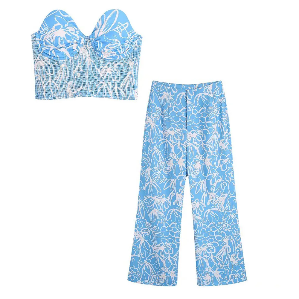 URMASZAThe Новые Топы для женщин 2022 короткий топ без рукавов цельный весенний летний костюм с принтом женские брюки высокие wais
URMASZAThe Новые Топы для женщин 2022 короткий топ без рукавов цельный весенний летний костюм с принтом женские брюки высокие wais