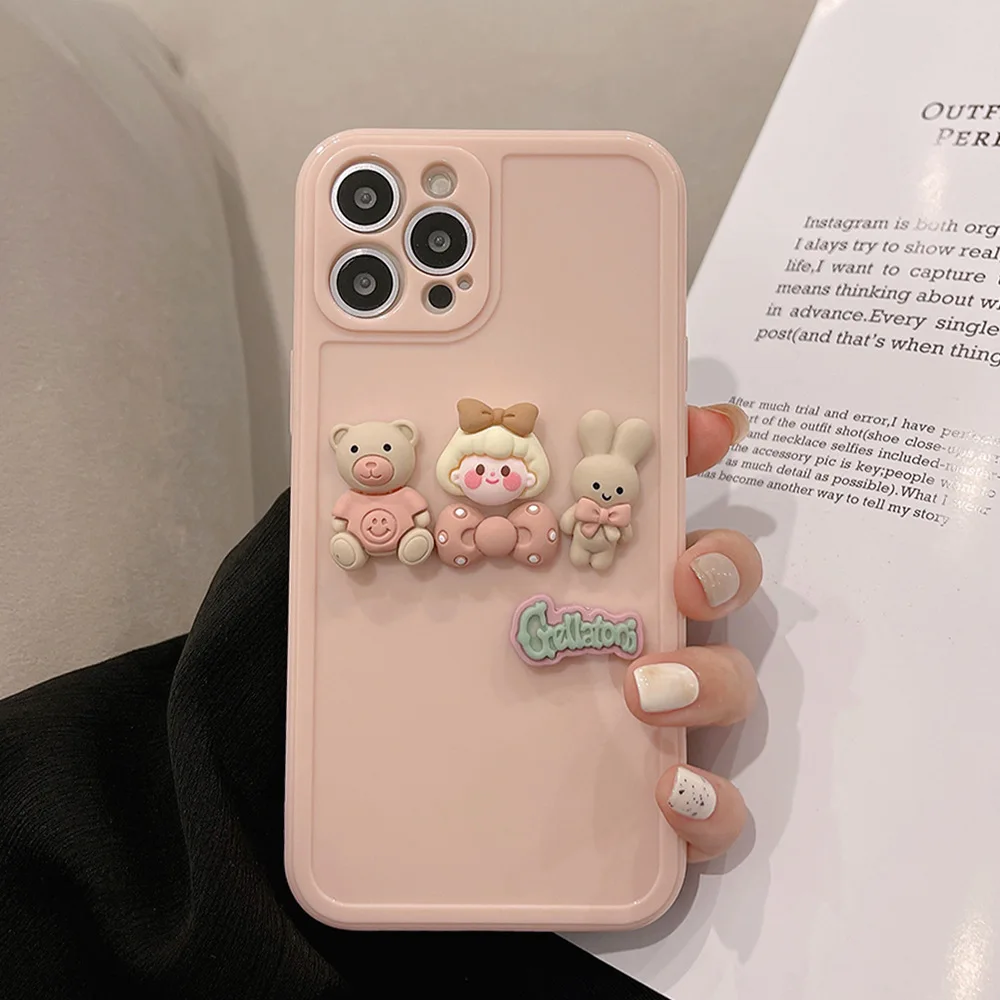 Soft Silicone Cute 3D Cartoon Bear Rabbit for iPhone13 12 11 Pro Max Mini X Xs 7 8 P Xr Full Edge Shock Resistant Case
Soft Silicone Cute 3D Cartoon Bear Rabbit for iPhone13 12 11 Pro Max Mini X Xs 7 8 P Xr Full Edge Shock Resistant Case
