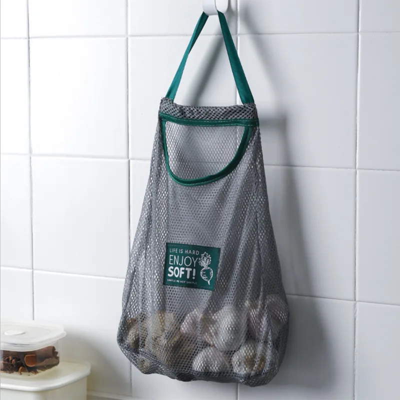 Fruit and Vegetable Net Bag Wall Mounted Household Storage Bag Handmade Openwork Breathable Ginger Garlic Onion Hanging Bag
Fruit and Vegetable Net Bag Wall Mounted Household Storage Bag Handmade Openwork Breathable Ginger Garlic Onion Hanging Bag