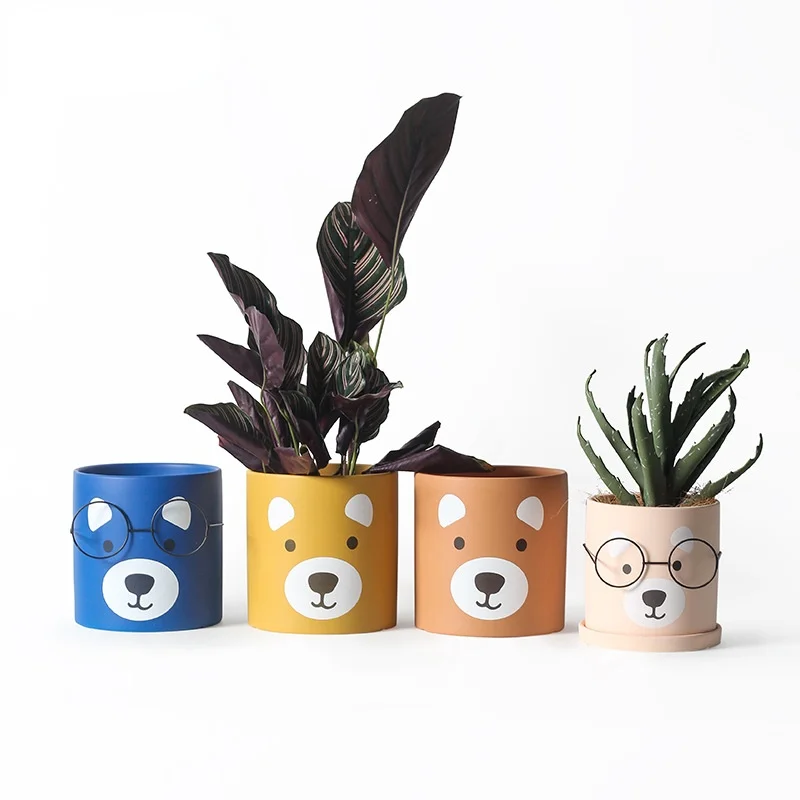 Dull Cute Abstract Bear Dog Ceramic Flowerpot Multicolored Lovely Girl Style Nordic Cute Cactus Fleshy Flowerpot
Dull Cute Abstract Bear Dog Ceramic Flowerpot Multicolored Lovely Girl Style Nordic Cute Cactus Fleshy Flowerpot