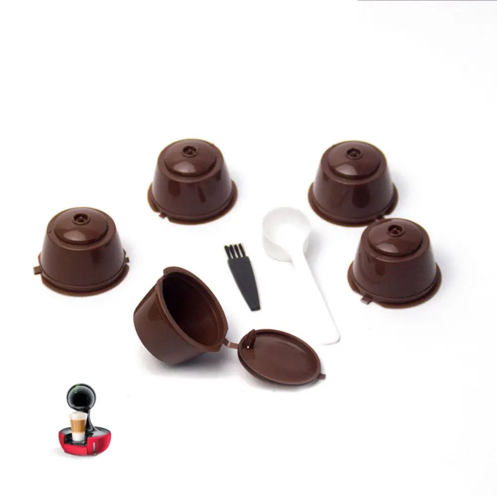 5Pcs Reusable Coffee Capsule Filter Cup Refillable Caps Spoon Brush Filter for Nescafe Dolce Gusto Baskets Pod Soft Taste Sweet 
5Pcs Reusable Coffee Capsule Filter Cup Refillable Caps Spoon Brush Filter for Nescafe Dolce Gusto Baskets Pod Soft Taste Sweet