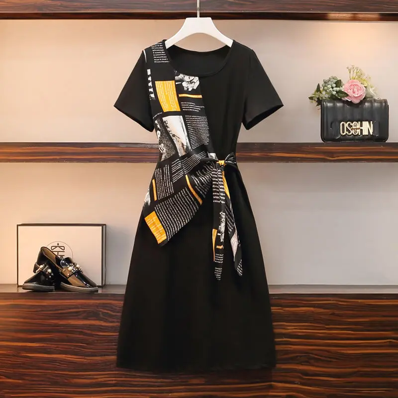 Koreon Summer Women Midi Dress Vintage Print Streetwear Fashion New Short Sleeve High Waist Bow Cotton Pullover Bandage Sundress
Koreon Summer Women Midi Dress Vintage Print Streetwear Fashion New Short Sleeve High Waist Bow Cotton Pullover Bandage Sundress
