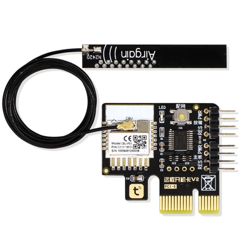 Переключатель переключения питания компьютера Tuya PCIE карта + антенна Smart WiFi для настольного ПК приложение дистанционное управление для Google Home
Переключатель переключения питания компьютера Tuya PCIE карта + антенна Smart WiFi для настольного ПК приложение дистанционное управление для Google Home