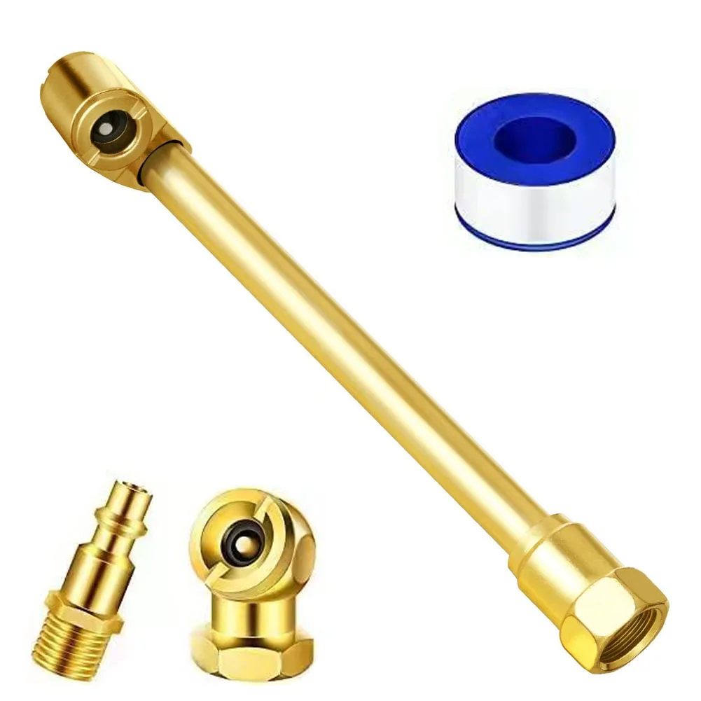 Brass 1/4'' Closed Ball Flow Chuck Dual Head Tire Inflator Tape Kit Portable Tire Tool For Bicycles Motorcycles Trucks
Brass 1/4'' Closed Ball Flow Chuck Dual Head Tire Inflator Tape Kit Portable Tire Tool For Bicycles Motorcycles Trucks