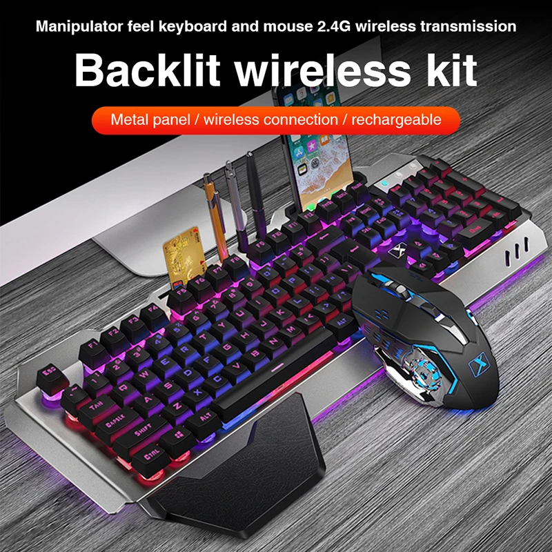 Bluetooth 2.4G Wireless Keyboard Mouse Set Combos Rechargeable RGB Backlit Gamer Mice Office Business
Bluetooth 2.4G Wireless Keyboard Mouse Set Combos Rechargeable RGB Backlit Gamer Mice Office Business