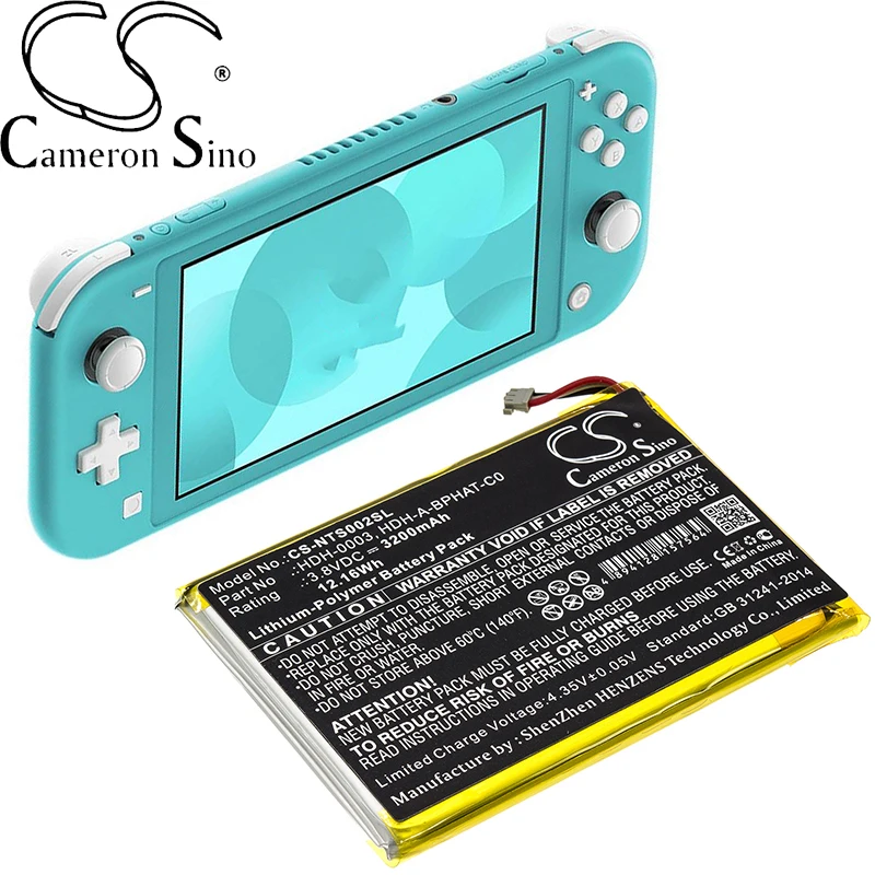 Cameron Sino 3200 мАч игровая консоль, литий-ионный аккумулятор для Nintendo Switch Lite, HDH-001, HDH-002, Switch Lite NS. HDH-A-BPHAT-C0
Cameron Sino 3200 мАч игровая консоль, литий-ионный аккумулятор для Nintendo Switch Lite, HDH-001, HDH-002, Switch Lite NS. HDH-A-BPHAT-C0