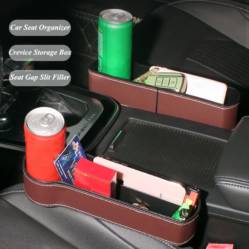 PU Leather Car Seat Crevice Storage Box Universal Seat Gap Slit Filler Car Seat Organizer Card Phone Key Holder Auto Accessories
PU Leather Car Seat Crevice Storage Box Universal Seat Gap Slit Filler Car Seat Organizer Card Phone Key Holder Auto Accessories