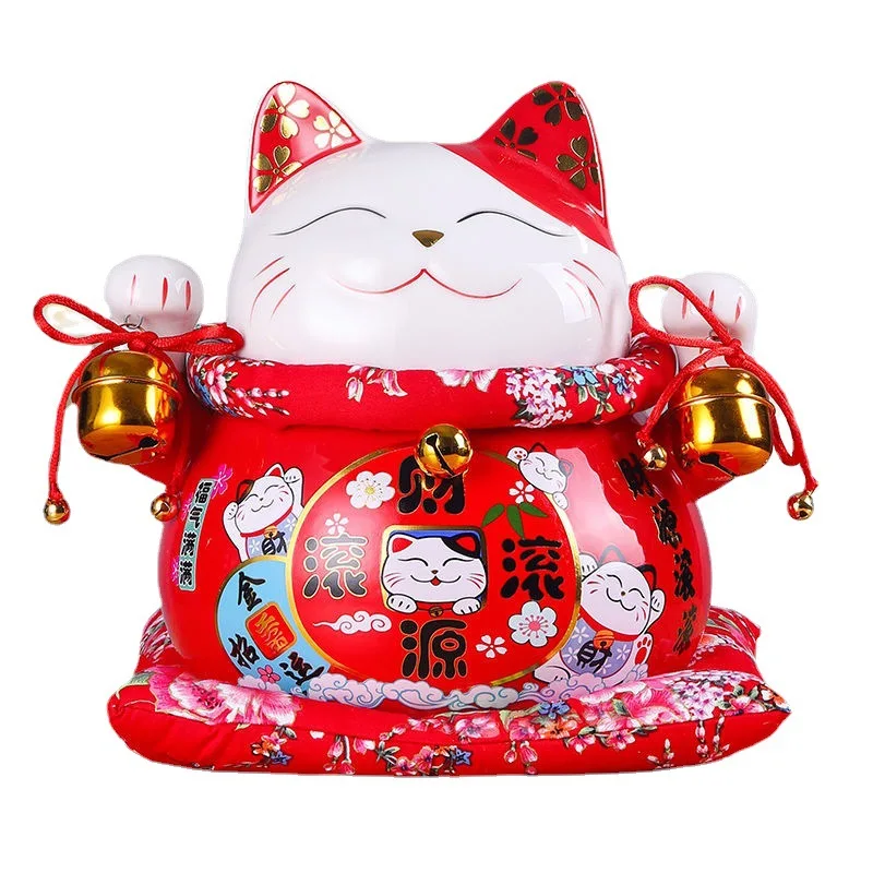 10 Inch Japanese Style Lucky Cat Large Ornament Piggy Bank Home Shop Decoration Creative Gift Ceramic Crafts With Cushion
10 Inch Japanese Style Lucky Cat Large Ornament Piggy Bank Home Shop Decoration Creative Gift Ceramic Crafts With Cushion