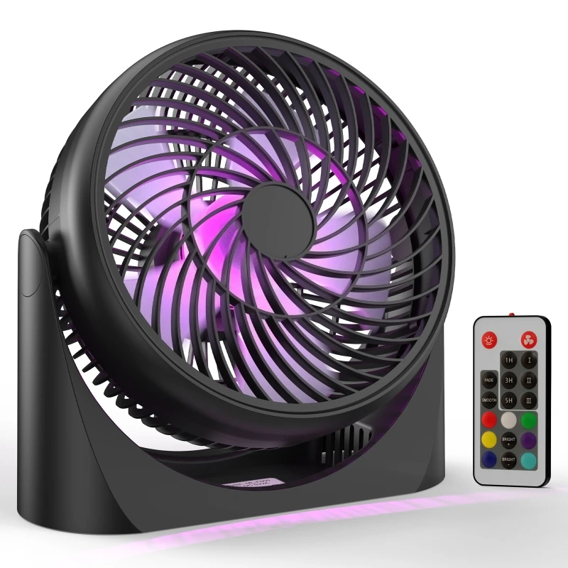 Remote Air Circulator Fan Desk Fan with LED Light 3 Wind Speeds USB Powered Quiet Table Fans for Bedroom Office Home
Remote Air Circulator Fan Desk Fan with LED Light 3 Wind Speeds USB Powered Quiet Table Fans for Bedroom Office Home