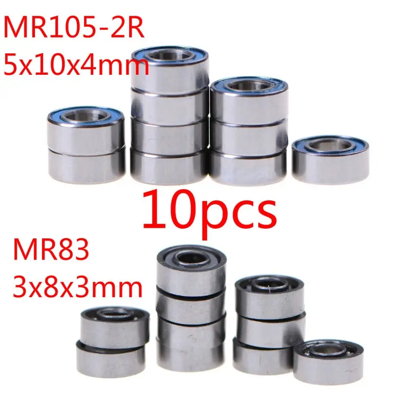 10PCS/lot MR105-2RS/MR83 Miniature Ball Bearings Rubber Sealed Ball Bearing 5x10x4 mm/3x8x3mm
10PCS/lot MR105-2RS/MR83 Miniature Ball Bearings Rubber Sealed Ball Bearing 5x10x4 mm/3x8x3mm