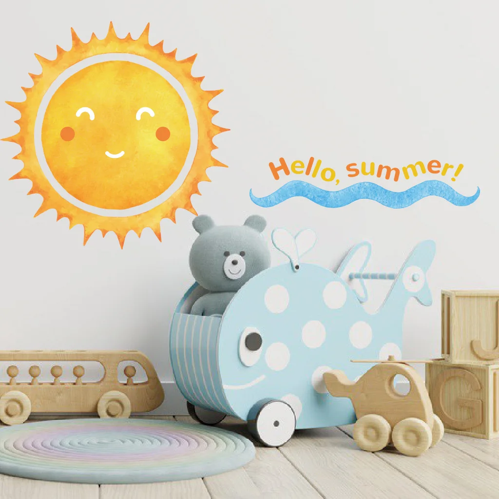 Watercolor Painting Smile Sun Frosted Material Sticker Cross-Border Custom Self-Adhesive Children's Room Decorative Wall Sticker
Watercolor Painting Smile Sun Frosted Material Sticker Cross-Border Custom Self-Adhesive Children's Room Decorative Wall Sticker