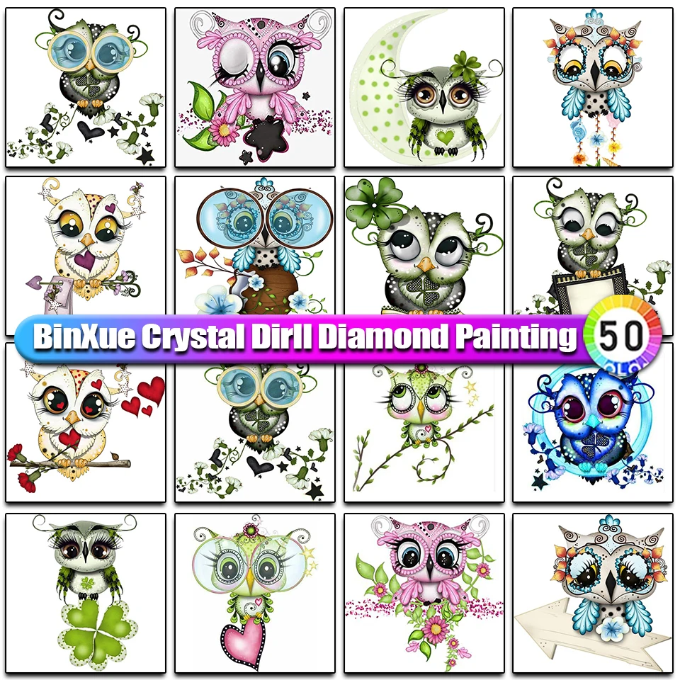 BinXue 5D DIY Cartoon Owl Full 100% Round Crystal Diamond Painting Moon Heart Flower Four Leaf Clover Handmade DIY Mosaic Gift
BinXue 5D DIY Cartoon Owl Full 100% Round Crystal Diamond Painting Moon Heart Flower Four Leaf Clover Handmade DIY Mosaic Gift
