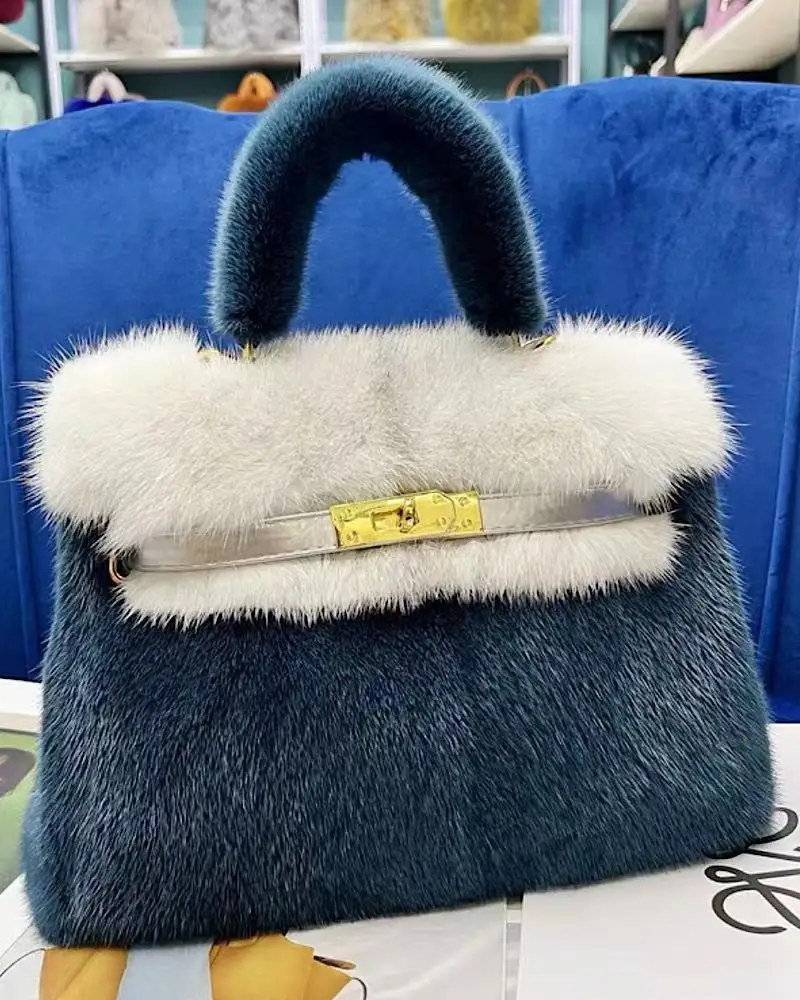 Mink fur Kelly fur women's bag new 2022 handbag leather hot fashion high-end super hot one-shoulder cross-body bag
Mink fur Kelly fur women's bag new 2022 handbag leather hot fashion high-end super hot one-shoulder cross-body bag