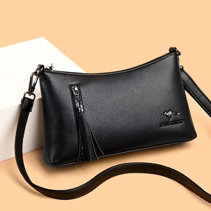 Casual Brand Trend Designer Tassel Handbag Women'S Leather Hobo Vintage Shoulder Bag For Lady Fashion Korean Black Crossbody Bag
Casual Brand Trend Designer Tassel Handbag Women'S Leather Hobo Vintage Shoulder Bag For Lady Fashion Korean Black Crossbody Bag