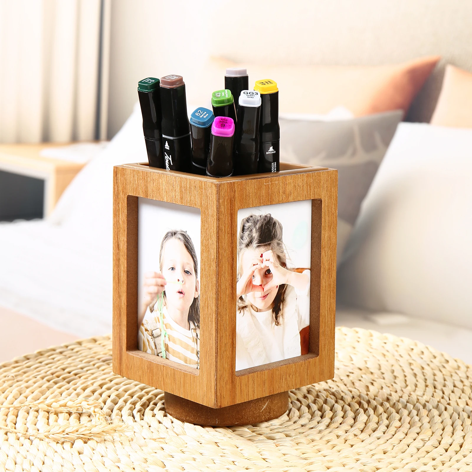 Personalized Wood Pen Holder Stand Music Customizable Photos Desk Organizer for Geometric Pencil Pot Office Makeup Brushes
Personalized Wood Pen Holder Stand Music Customizable Photos Desk Organizer for Geometric Pencil Pot Office Makeup Brushes