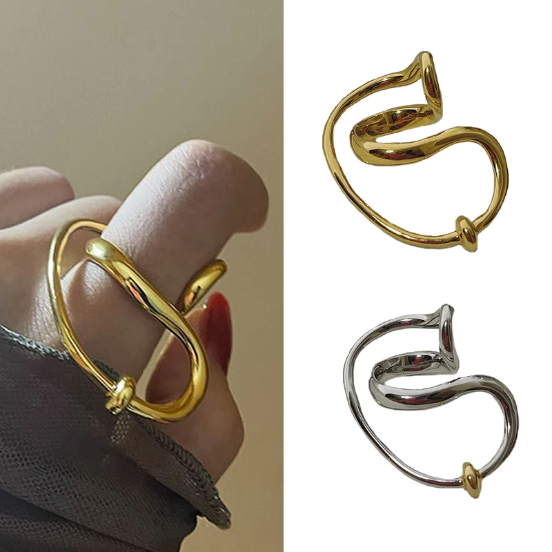 Women Exaggerated Twist Line Ring Cool Geometry Irregular Rings Openning Adjustable Ring Vintage Fashion Jewelry Accessories
Women Exaggerated Twist Line Ring Cool Geometry Irregular Rings Openning Adjustable Ring Vintage Fashion Jewelry Accessories