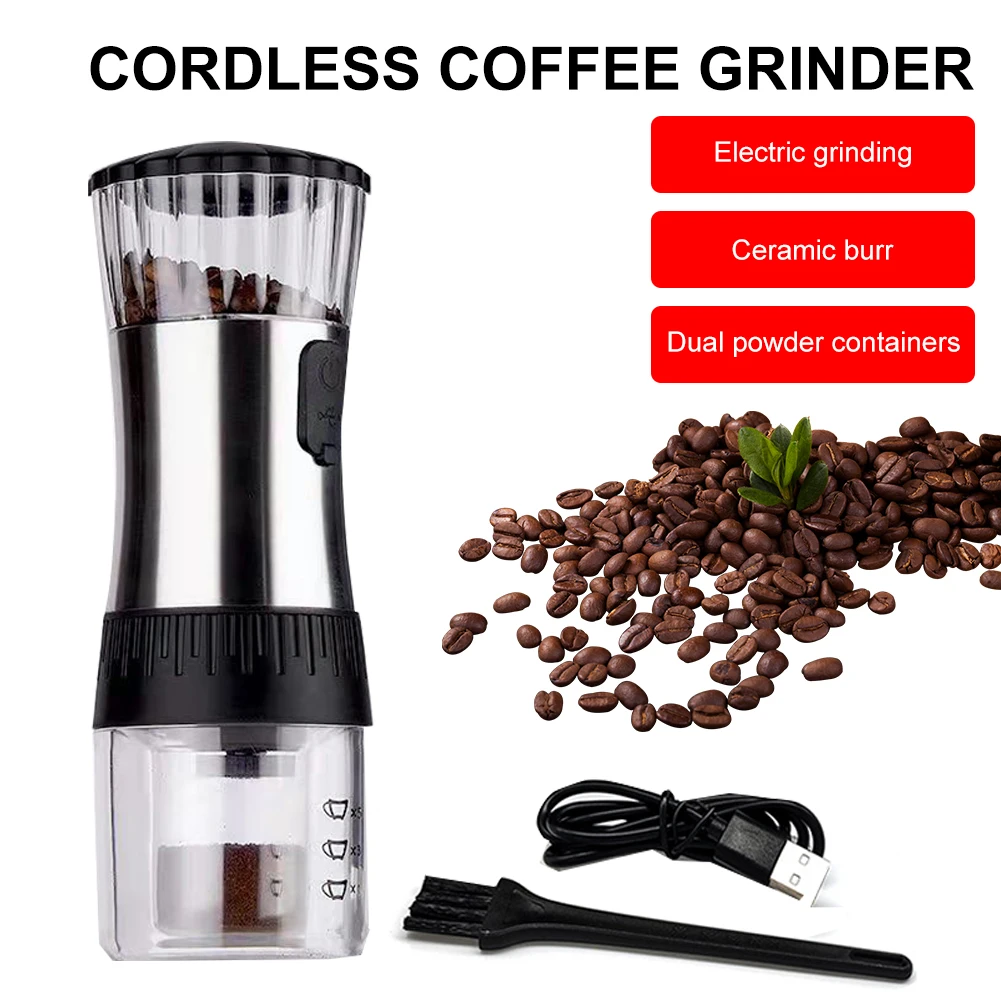 Electric Coffee Grinder Stainless Steel Nuts Spices Grains Coffee Beans Grinding Machine Rechargeable For Espresso
Electric Coffee Grinder Stainless Steel Nuts Spices Grains Coffee Beans Grinding Machine Rechargeable For Espresso