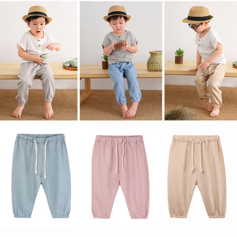 Baby Boys Girls Cotton And Linen Harem Baggy Pants Spring And Summer Children's Sweatpants Breathable Trousers Kids Clothes
Baby Boys Girls Cotton And Linen Harem Baggy Pants Spring And Summer Children's Sweatpants Breathable Trousers Kids Clothes
