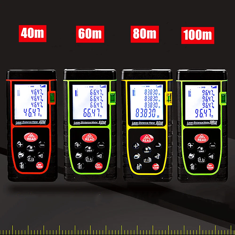 40M 60M 80M 100M Laser Distance Meter Electronic Roulette Laser Digital Measure Tape Rangefinder Trena Metro Laser Range Finder
40M 60M 80M 100M Laser Distance Meter Electronic Roulette Laser Digital Measure Tape Rangefinder Trena Metro Laser Range Finder