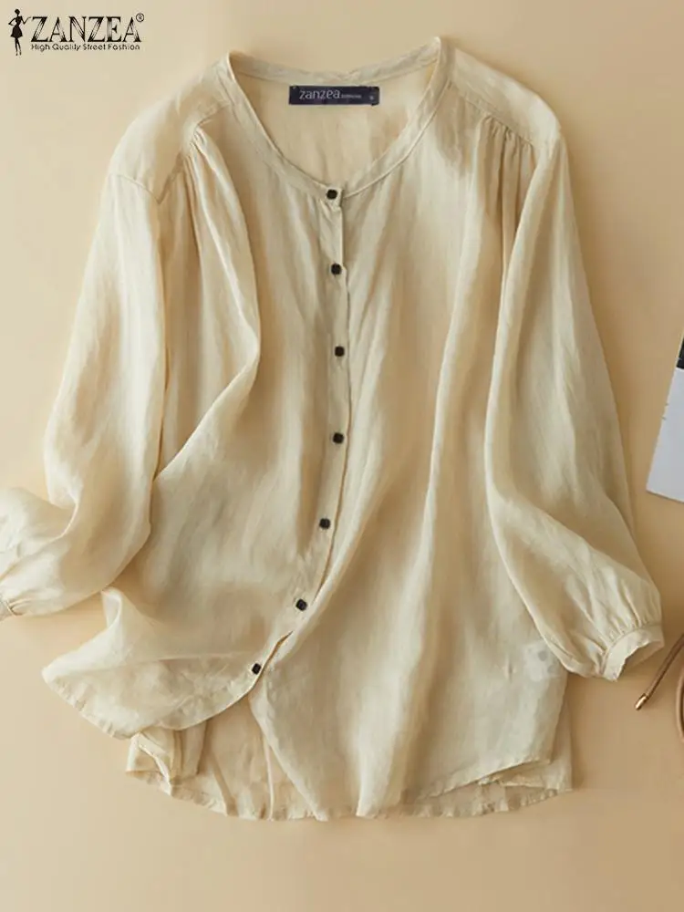 Рубашка ZANZEA Женская с длинным рукавом, модная однотонная туника в офисном стиле, повседневный свободный элегантный топ с круглым вырезом, б...
Рубашка ZANZEA Женская с длинным рукавом, модная однотонная туника в офисном стиле, повседневный свободный элегантный топ с круглым вырезом, б...