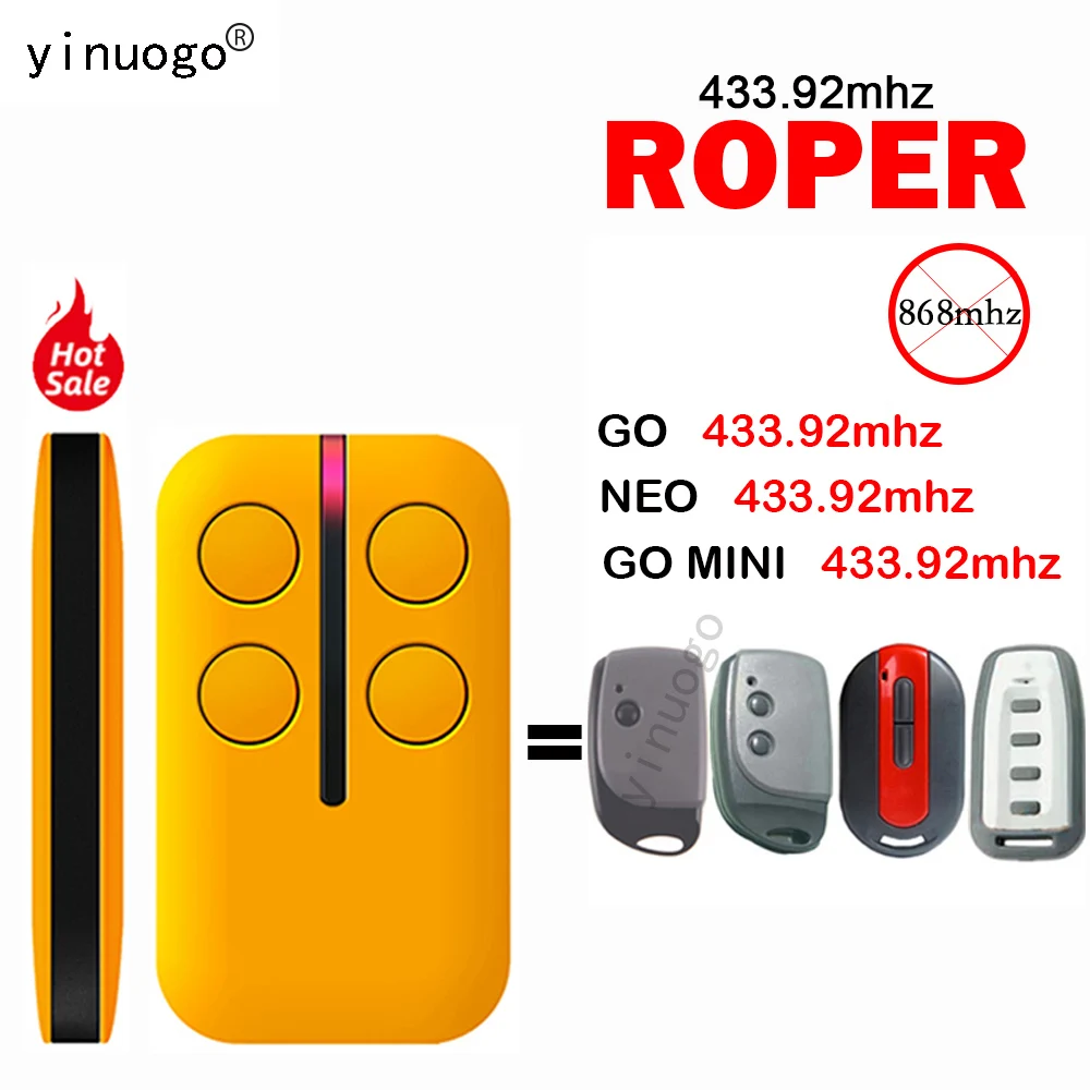 Пульт дистанционного управления для гаража ROPER GO MINI NEO, пульт дистанционного управления ROPER NEO, Открыватель дверей, 433 МГц, замена двери гаража...
Пульт дистанционного управления для гаража ROPER GO MINI NEO, пульт дистанционного управления ROPER NEO, Открыватель дверей, 433 МГц, замена двери гаража...