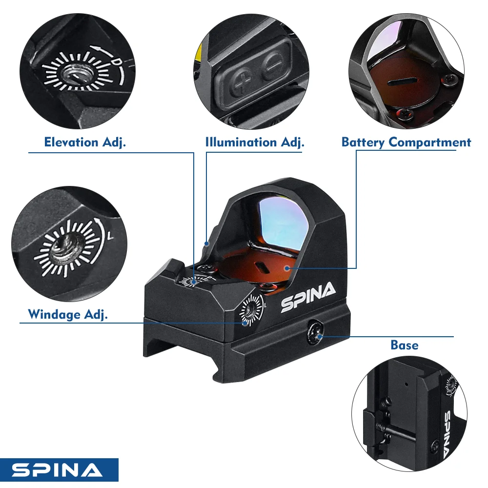 SPINA OPTICS 1x24x17 Red Dot scope Sight red dot reflex Shooting Optic Scope for hunt
SPINA OPTICS 1x24x17 Red Dot scope Sight red dot reflex Shooting Optic Scope for hunt