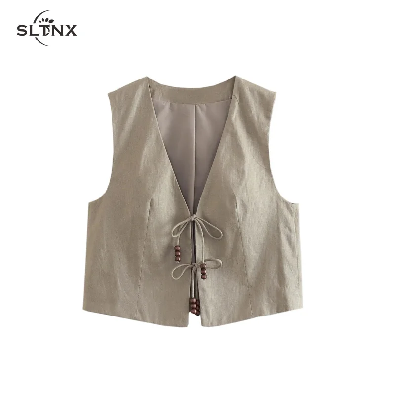 Fashion 2023 Women's Vest Linen Vests Woman Chic V-Neck Lace Up Summer Sleeveless Vests for Women Ladies Waistcoat Tops
Fashion 2023 Women's Vest Linen Vests Woman Chic V-Neck Lace Up Summer Sleeveless Vests for Women Ladies Waistcoat Tops