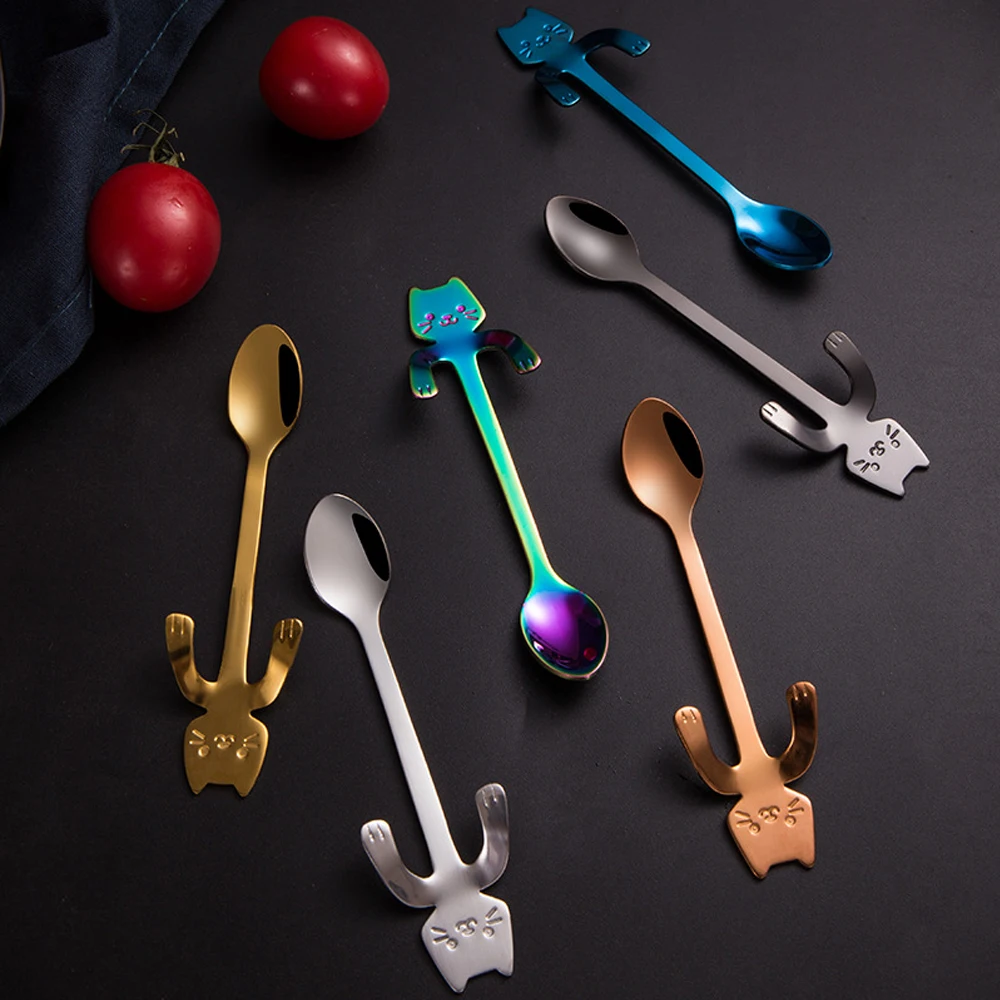 New Arrival Mini Stainless Steel Cartoon Cat Spoon Long Handle Flatware Coffee Drinking Tools Kitchen Gadget Kitchen Tools
New Arrival Mini Stainless Steel Cartoon Cat Spoon Long Handle Flatware Coffee Drinking Tools Kitchen Gadget Kitchen Tools