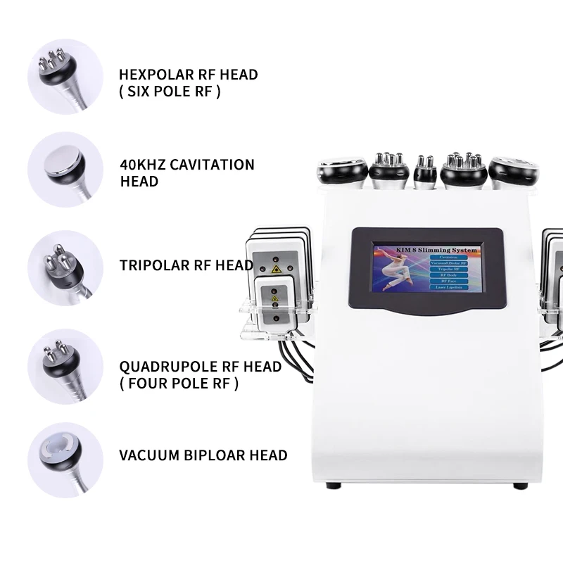 

40K Cavitation Machine 6 In 1 Lipo Laser Multipolar Vacuum Slimming Instrument For Cellulite Massage Body Shaping Instrument